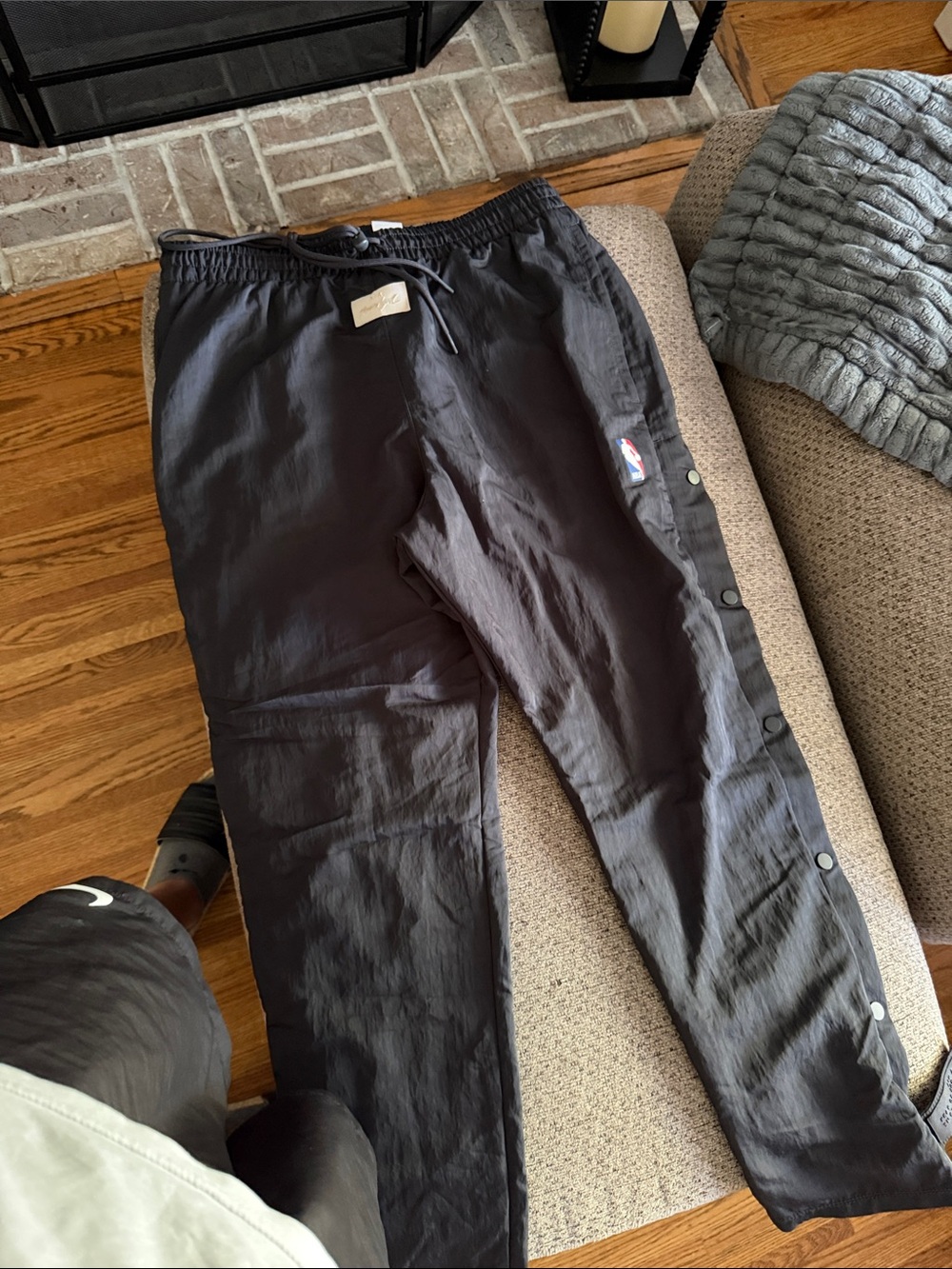 Nike fear of god Black Snap-Side NBA Track Pants